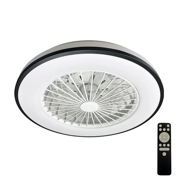 NEDES Dizájn lámpa, LED mennyezeti lámpa OPAL + mennyezeti ventilátor + távvezérlő 48W - LCL6344