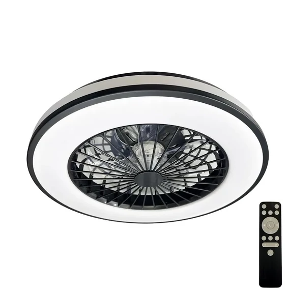 NEDES Dizájn lámpa, LED mennyezeti lámpa OPAL + mennyezeti ventilátor + távvezérlő 48W - LCL6346