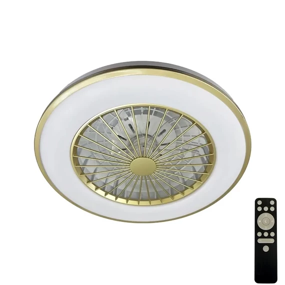 NEDES Dizájn lámpa, LED mennyezeti lámpa OPAL + mennyezeti ventilátor + távvezérlő 48W - LCL6347