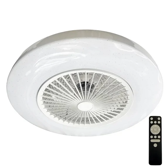 NEDES Dizájn lámpa, LED mennyezeti lámpa + mennyezeti ventilátor STAR + távvezérlő 72W - LCL6350