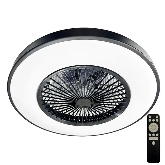 NEDES Dizájn lámpa, LED mennyezeti lámpa + mennyezeti ventilátor + távvezérlő 72W - LCL6351