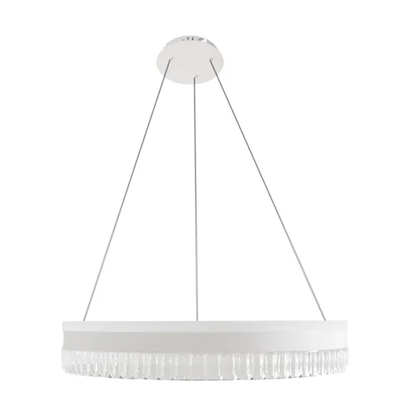 NEDES Dizájn lámpa, LED luxusos függesztett kristálycsillár + távvezérlő 80W - TA2302/W