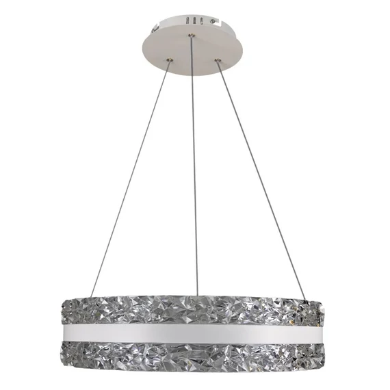 NEDES Dizájn lámpa, LED luxusos függesztett kristálycsillár + távvezérlő 80W - TA2303/W