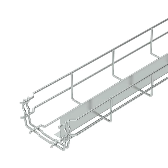 OBO Bettermann GRM-T 55 100 G GRM rácsos kábeltálca 1 válaszfallal 55x100x3000 galvanikusan horganyzott, EN ISO 19598 / EN ISO 4042 (6006453)