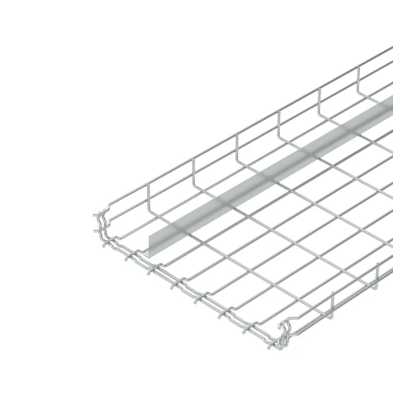 OBO Bettermann GRM-T 55 400 G GRM rácsos kábeltálca 1 válaszfallal 55x400x3000 galvanikusan horganyzott, EN ISO 19598 / EN ISO 4042 (6006457)