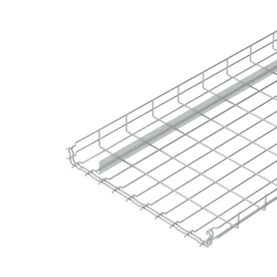 OBO Bettermann GRM-T 55 500 G GRM rácsos kábeltálca 1 válaszfallal 55x500x3000 galvanikusan horganyzott, EN ISO 19598 / EN ISO 4042 (6006458)