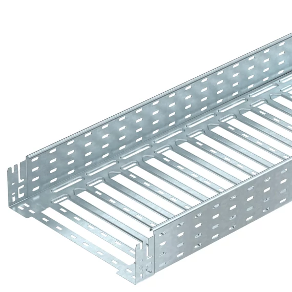 OBO Bettermann MKSM 140 FT MKSM kábeltálca perforált, gyorsösszekötővel 110x400x3050 merítetten tűzihorganyzott, DIN EN ISO 1461 (6059181)