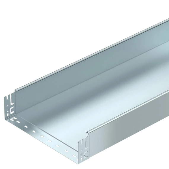 OBO Bettermann MKSMU 140 FS MKSMU kábeltálca perf. nélkül gyorsösszekötővel 110x400x3050 szalaghorganyzott, DIN EN 10346 (6059390)