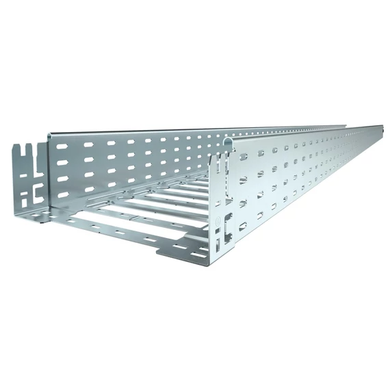 OBO Bettermann SKSM 115 FS SKSM Kábeltálca gyorsösszekötővel, perforált 110x150x3050 szalaghorganyzott, DIN EN 10346 (6059616)
