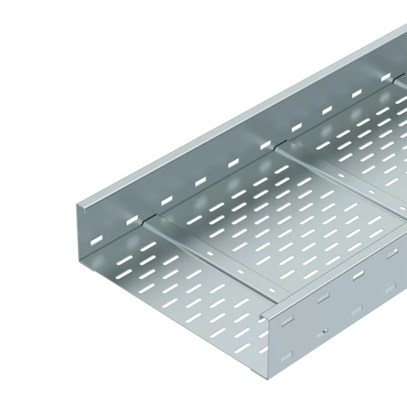 OBO Bettermann WKSG 140 FS nagyfesztávú kábeltálca perforált, fenékbordával 110x400x6000 szalaghorganyzott, DIN EN 10346 (6098119)