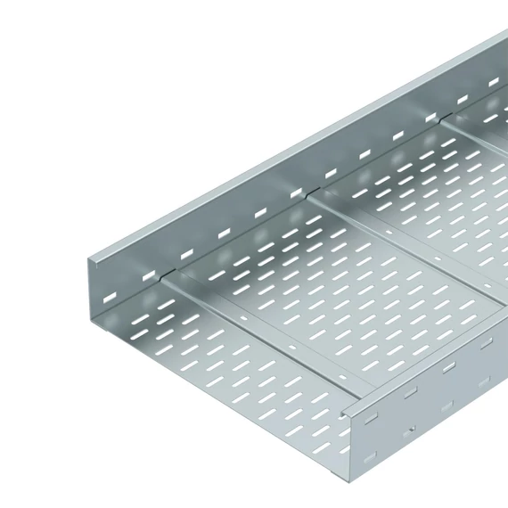 OBO Bettermann WKSG 150 FS nagyfesztávú kábeltálca perforált, fenékbordával 110x500x6000 szalaghorganyzott, DIN EN 10346 (6098123)