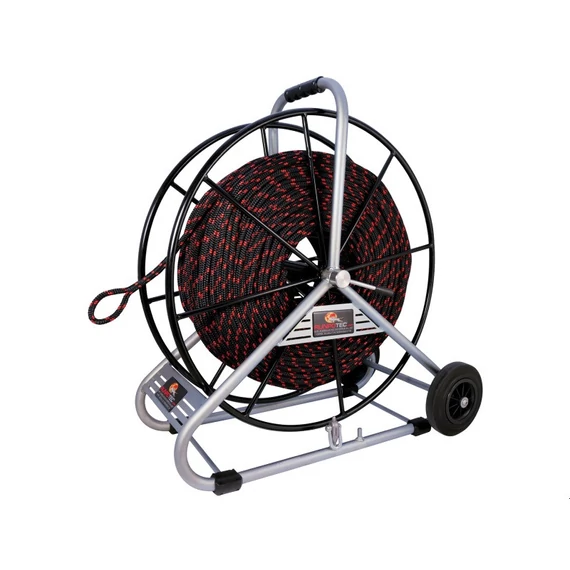 RUNPOTEC PE behúzókötél acél csévélődobbal, D=12 mm, 200m (101210)