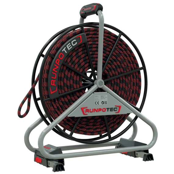 RUNPOTEC PE behúzókötél acél csévélődobbal, D=8 mm, 120m (101690)