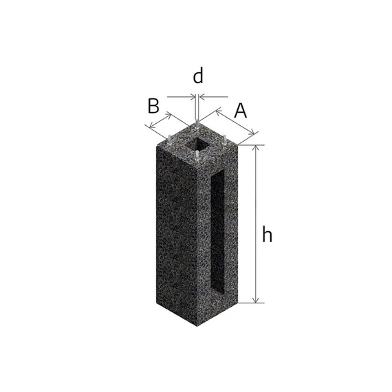 Beton alaptest Foundation FP1 100/30 4xM18/300x1000x200 mm, 160kg (SBS-F100/30)