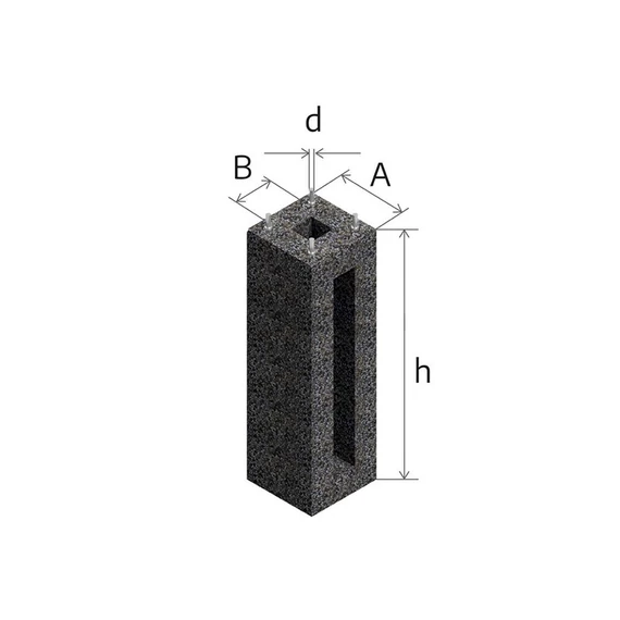 Beton alaptest Foundation FP3 120/43 4xM24/430x1200x300 mm, 308kg (SBS-F120/43)