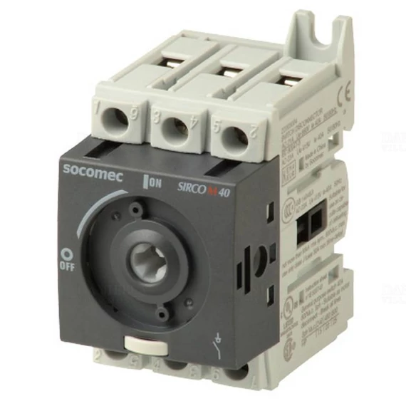 SOCOMEC SIRCO szakaszoló (terheléskapcsoló) M1 méret 3X40A (hajtás nélkül) 415..690 VAC / 110..440 VDC (22003004)