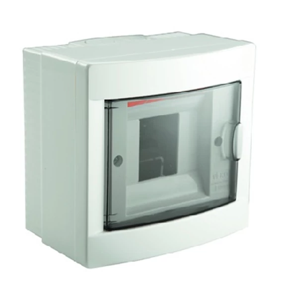 VIKO (by Panasonic) Falon kívüli lakáselosztó 4 modulos, IP20, füstszínű ajtóval (90916104)