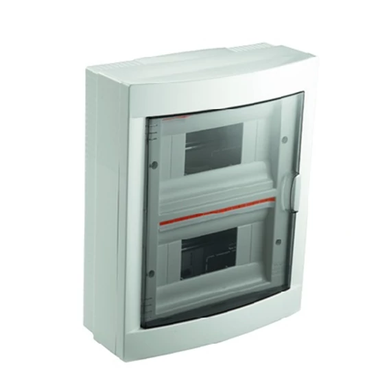 VIKO (by Panasonic) Falon kívüli lakáselosztó 16 modulos, IP20, füstszínű ajtóval, PE/N sínekkel (90916116)
