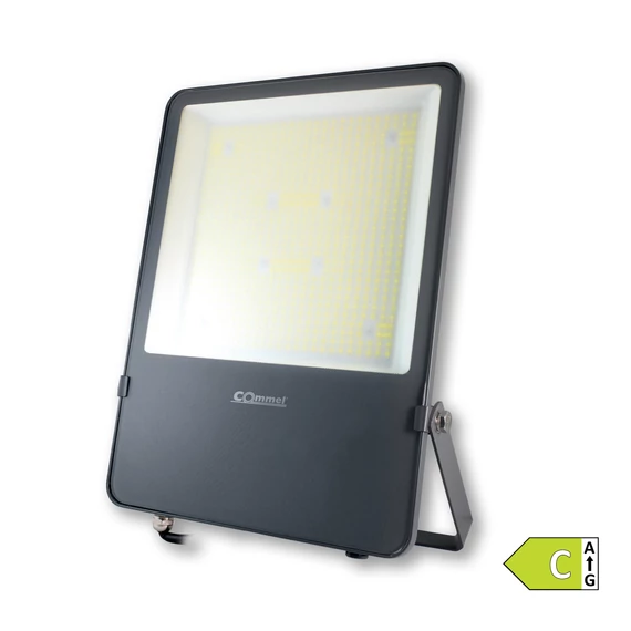 COMMEL LED reflektor premium 200 W, 4000K, 29500 lm, IP65, IK06, 54.000 h, 290 x 405 x 49 mm, szürke (306-277)