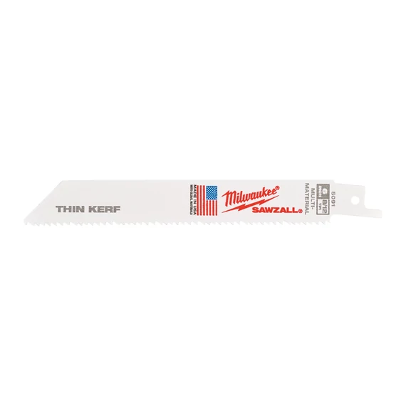 Milwaukee Szablyafűrészlapok 150/3,2/2,1 mm Bimetál, Co 5 db, Fa / Fém / Műanyag (48005091) (48475091)