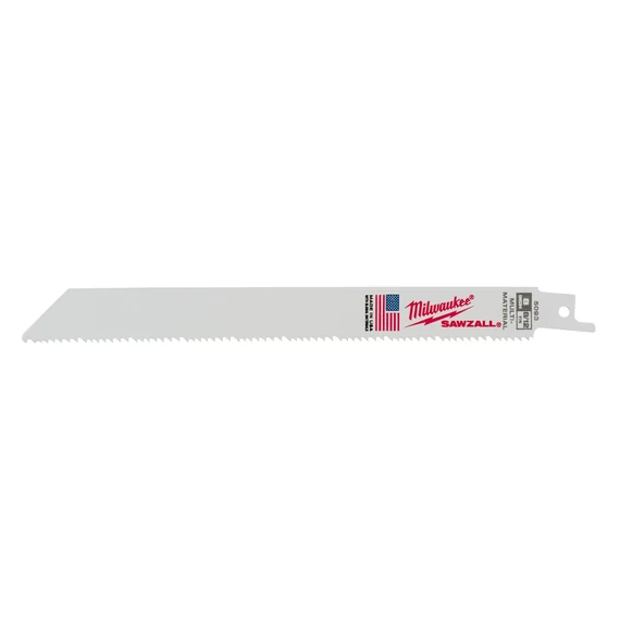 Milwaukee Szablyafűrészlapok 200/3,2/2,1 mm Bimetál, Co 5 db, Fa / Fém / Műanyag (48005093) (48475093)