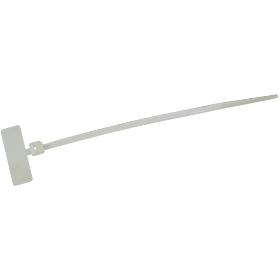 TRACON Jelzőcímkés kábelkötegelő, natúr, 110x2,5mm, D=1-20mm, PA6.6 (axb=8x25mm) (120J)