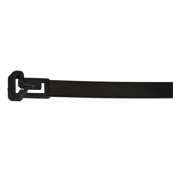 TRACON Nyitható kábelkötegelő, fekete, 250x7.6mm, D=10-65mm, PA 6.6 (261-NY)