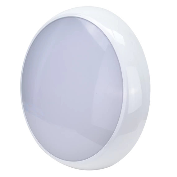 TRACON Falon kívüli védett LED világítótest, inverter, m.érzékelő, 230VAC, 17/2W, 1600/140lm, 1h, 3000-6500, 1-8m, 10s-12m, IP54, EEI=E (ADAMSE17W)
