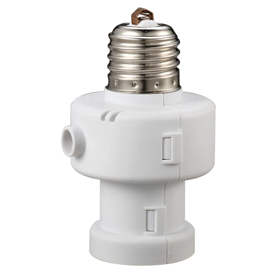 TRACON Alkonykapcsolós foglalat beépített kikapcsolás-időzítővel, 230V, 50 Hz, E27, 1/2/4/8/12 h, 5-15lux, IP20 (ALK-472)