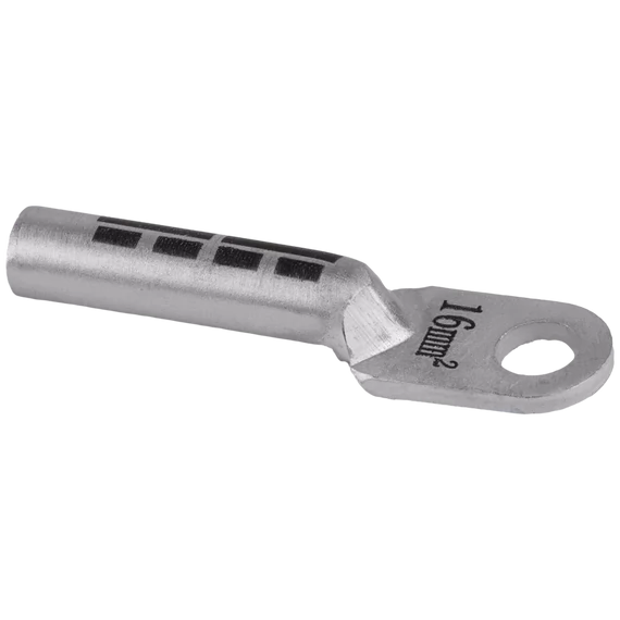 TRACON Szigeteletlen alumínium szemes csősaru, 16mm2, M6, (d1=5,5mm, d2=6,4mm) (AS16-6)