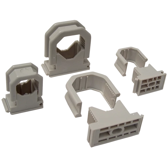TRACON Kábel- és csőrögzítő, sorolható, szürke, d=10-18mm, PA6.6 (BCSV-3)