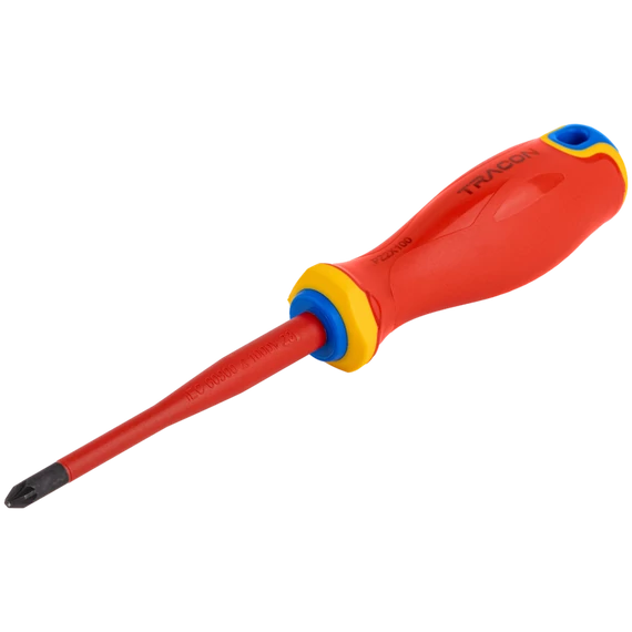 TRACON Csavarhúzó, Pozidriv, 1000V-raszigetelt, AC 1000V, PZ1x80mm (CDPZ180)