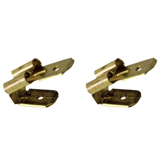 TRACON Szigeteletlen rátolható csatlakozó csap+hüvely, sárgaréz, 6,3x0,8mm, 1-2,5mm2 (CSEL)
