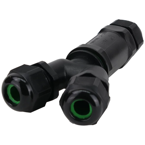 TRACON Tömítőszelencés kábeltoldó, Y-elágazó, 0.5-4 mm2, IP68, PC+PA6.6, 5P, 450VAC, 24A (CST4-Y)