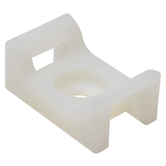 TRACON Csavarozható, 2oldalt fűzhetőkábelkötegelő talp, natúr, 22x15mm, d=4,4mm, PA6.6 (CSTALP-5)