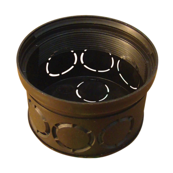 TRACON Perforált kötődoboz süllyesztett, fekete, 70x45mm (D70)
