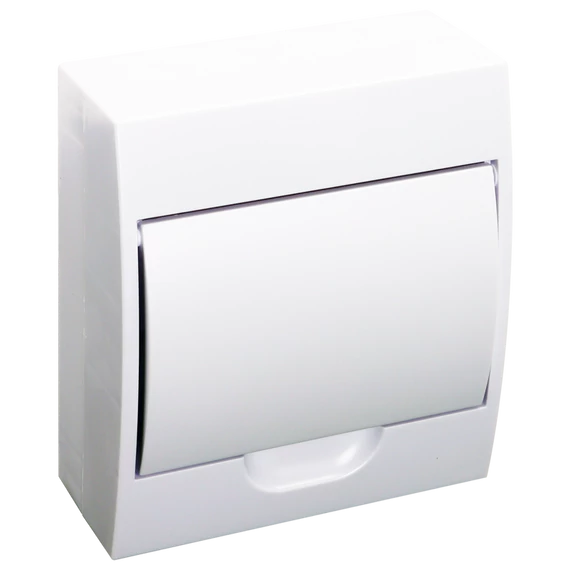 TRACON Falon kívüli elosztódoboz, fehér ajtóval, N/PE sínnel, 1x8 modul, IP40, (HxWxD=200x184x95mm) (EDFKN-8/1)