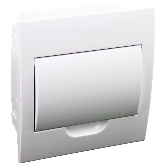 TRACON Süllyesztett elosztódoboz, fehér ajtóval, N/PE sínnel, 1x8 modul, IP40, (HxWxD=200x186x66 mm) (EDSN-8/1)