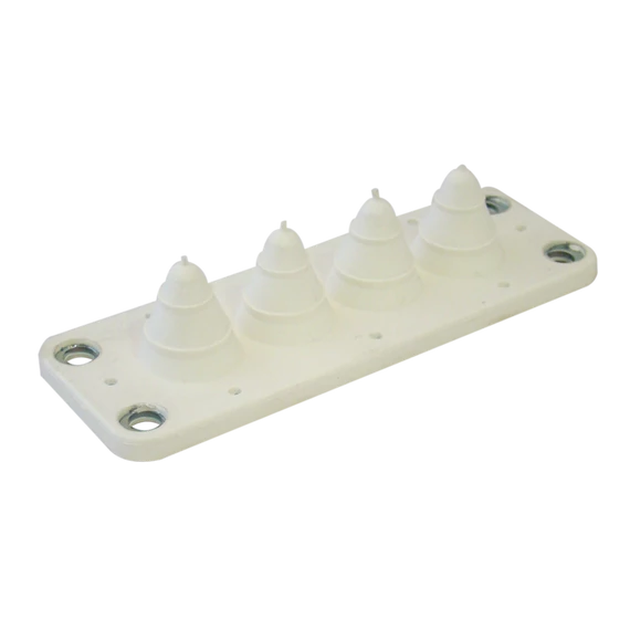 TRACON Elosztószekrény kábelbevezető, gumi, 4db kábelhez, 134x48mm; IP54 (EKBV-01)
