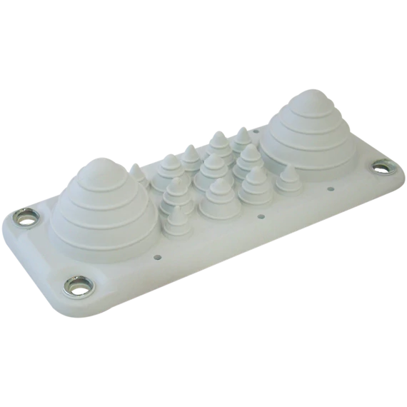TRACON Elosztószekrény kábelbevezető, gumi, 14db kábelhez, 222x92mm; IP55 (EKBV-03)