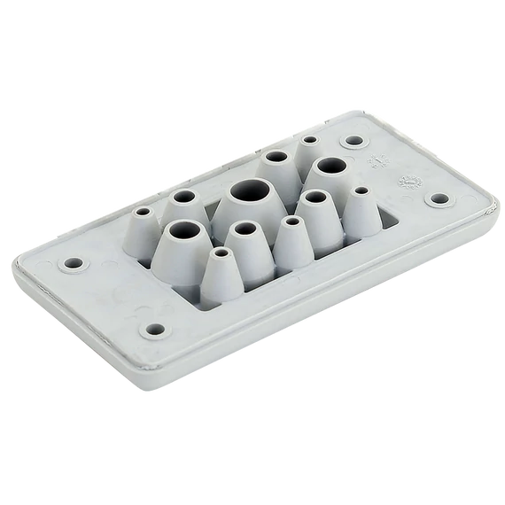 TRACON Elosztószekrény kábelbevezető,gumi, 12db kábelhez, 107x56x19mm, IP65 (EKBV-10)