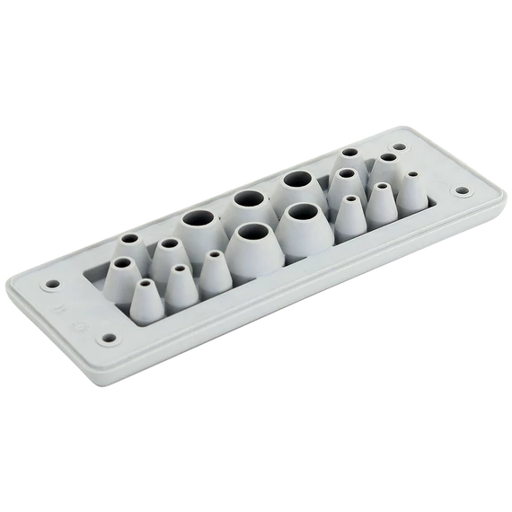TRACON Elosztószekrény kábelbevezető,gumi, 17db kábelhez, 153x56x19mm, IP65 (EKBV-24)