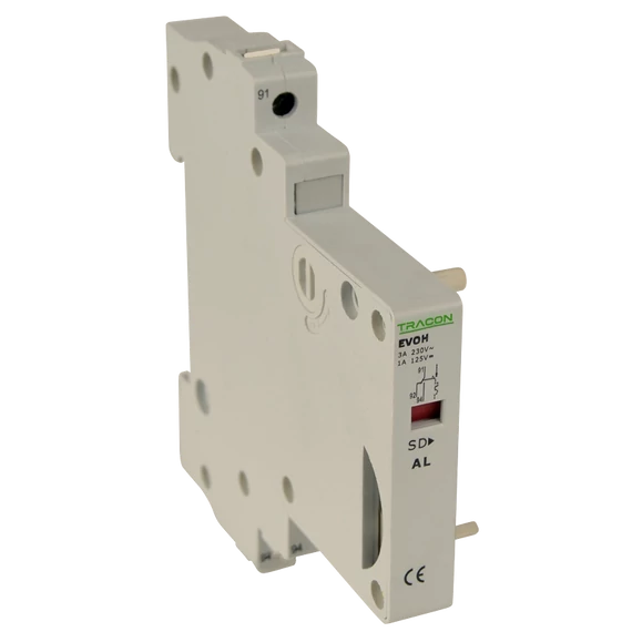 TRACON Hibajelző érintkező EVOH-hoz, 230V, 50Hz, In:6A W=9mm; 0,5-4mm2 (EVOH-AL)