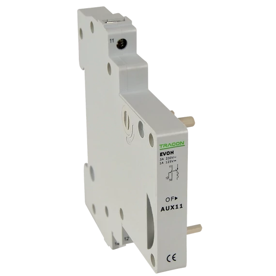 TRACON Segédérintkező EVOH kismegszakítóhoz, 230V, 50Hz, In:6A W=9mm; 0,5-4mm2 (EVOH-AUX11)