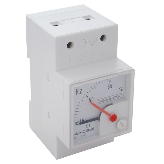 TRACON Sínre pattintható analóg frekvenciamérő, 230V, 50Hz (F45S-230/50)