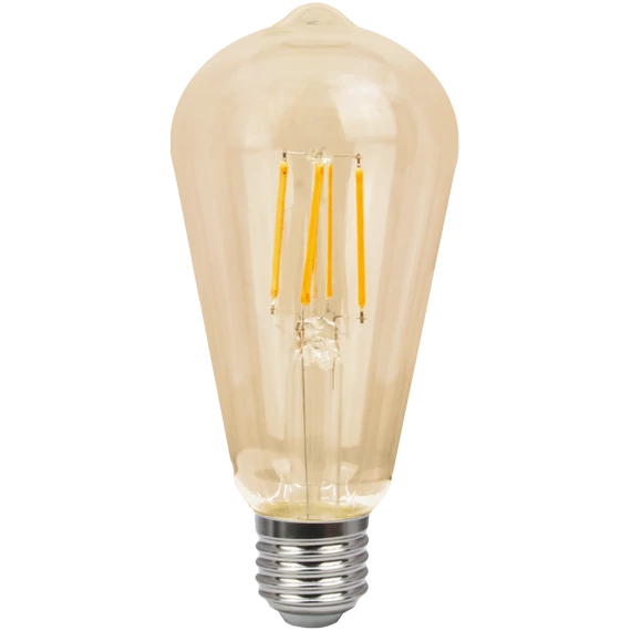 TRACON COG LED fényforrás, arany, 230 VAC, E27, 8W, 800 lm, ST64, 2500K, EEI=F (FILGST648W)