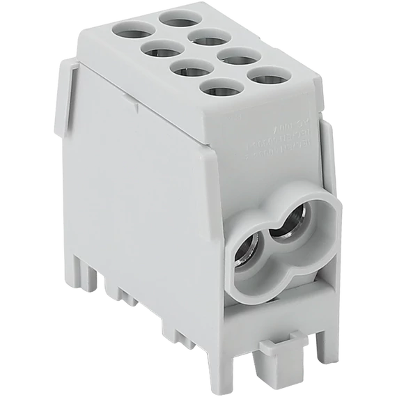 TRACON Főáramköri leágazó kapocs, sínre szerelhető, szürke, 2.5-25mm2, max. 1000VAC/DC, max.101A (FLECU-25-25-2)