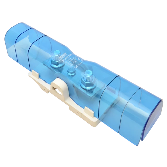 TRACON Moduláris toldó kapocs nyitható fedéllel, 1x95(95)mm2 / 1x95(95)mm2, 690VAC/DC, 250A (FLSOT95L)