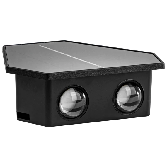 TRACON Napelemes kerti falilámpa, 0,3W, 3000K, 30 lm,3,7V/1300mAh Li, IP44 (GARSL3)