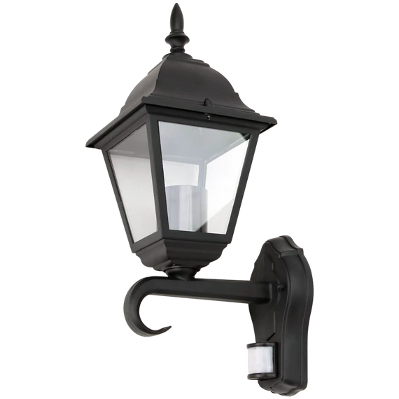 TRACON Kültéri fali lámpa mozgásérz. álló karos, 230VAC, 50Hz, E27, max.60W, IP54 (GARUME27)